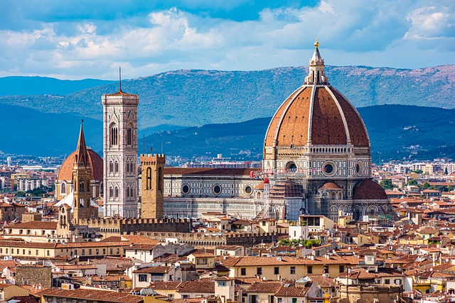Florence Cathedral featured in cityscape