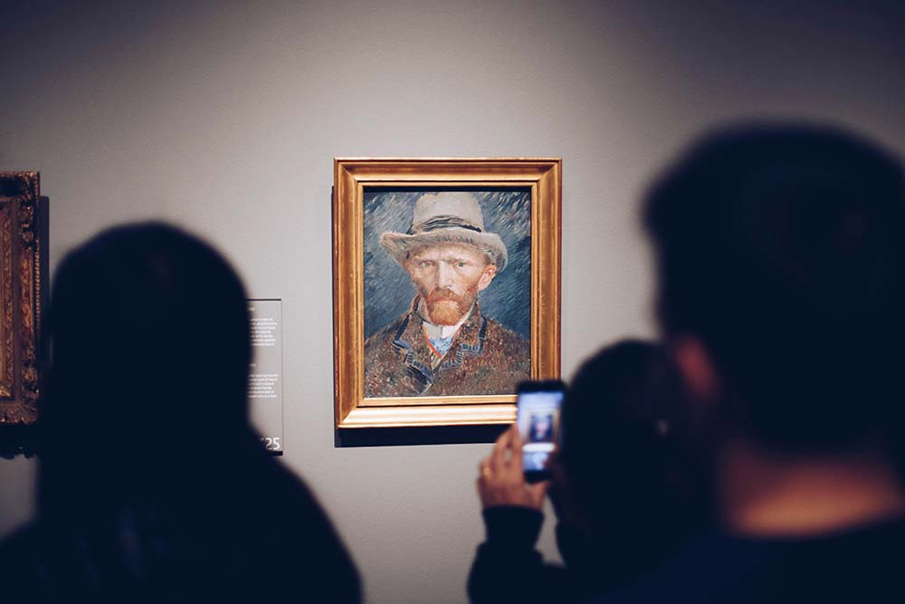 Van Gogh self portrait at Van Gogh Museum, Amsterdam