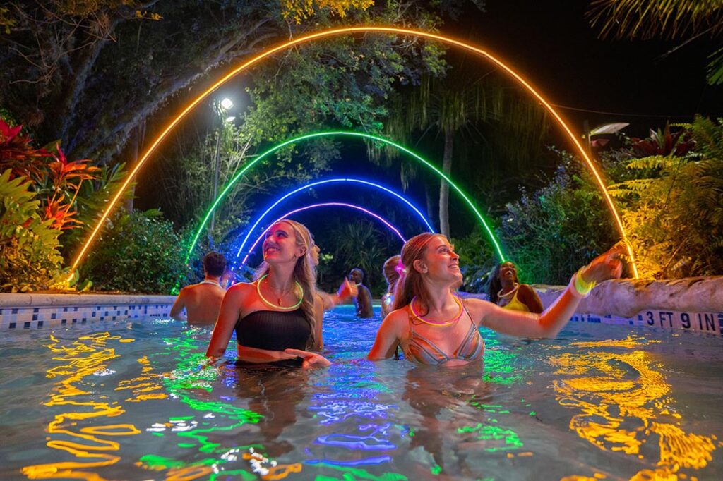 women in pool at SeaWorld Orlando